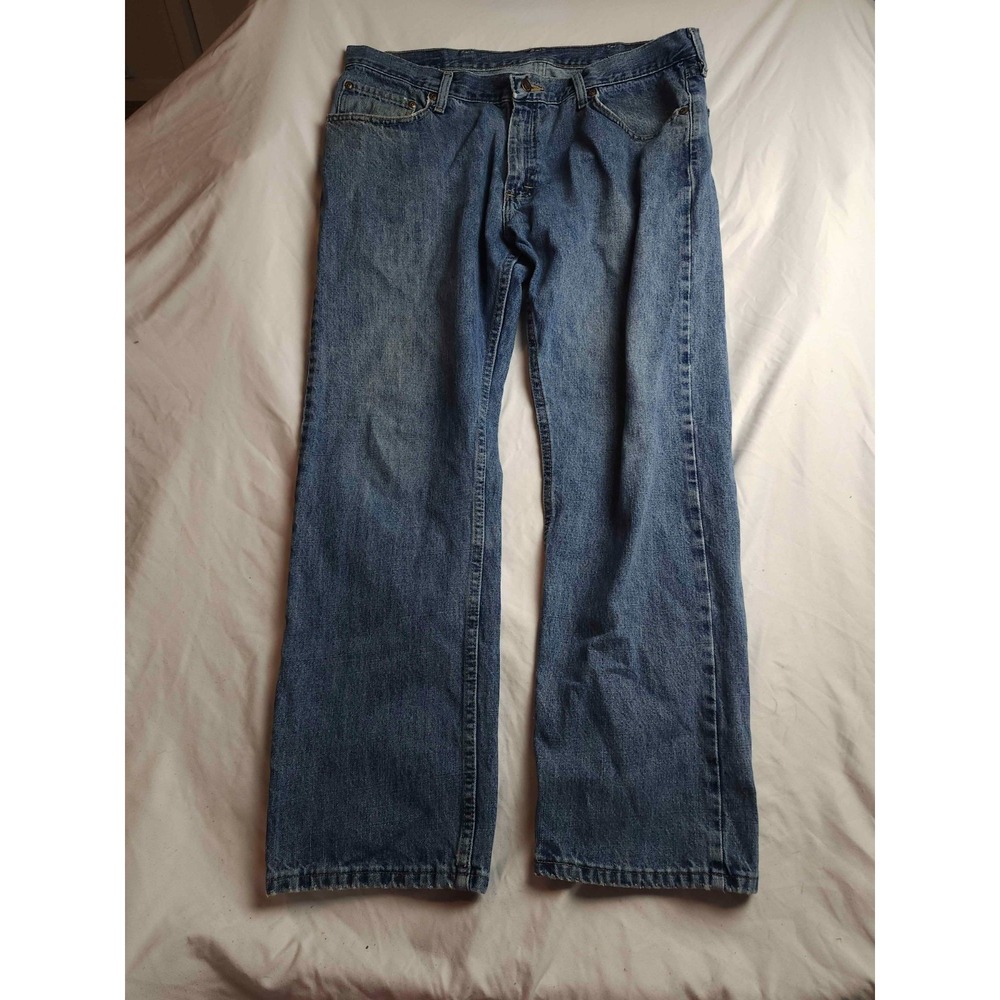 Wrangler Jeans Men Size 36X29 Blue Medium Wash Denim Straight Fit Western Cowboy